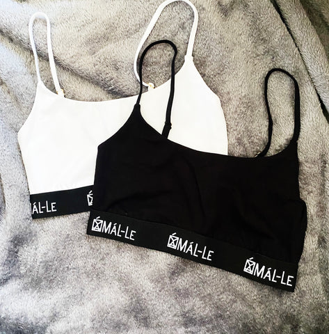 2 Pack Basic White & Black Classic Bra