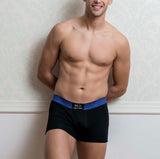 Blue Lurex Male Trunk Underwear