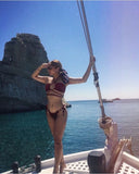 Ferousa Red Velvet Bottom Bikini