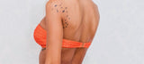 Orange Logomania Top Bikini