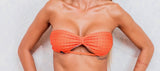 Orange Logomania Top Bikini