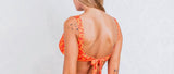 Orange Animal Print and Gold Top Bikini