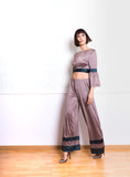 Lethe Wrap Top with Stripes