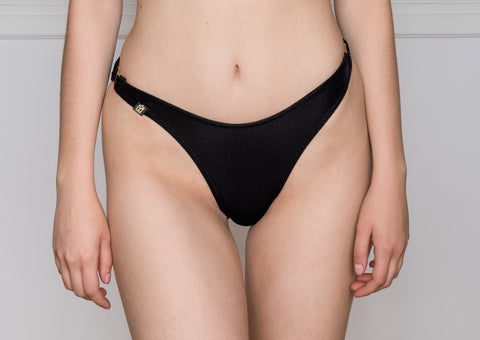 Thaleia Black Velvet Bottom Bikini