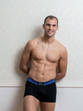 Blue Lurex Male Trunk Underwear