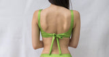 Green and Gold Logomania Top Bikini