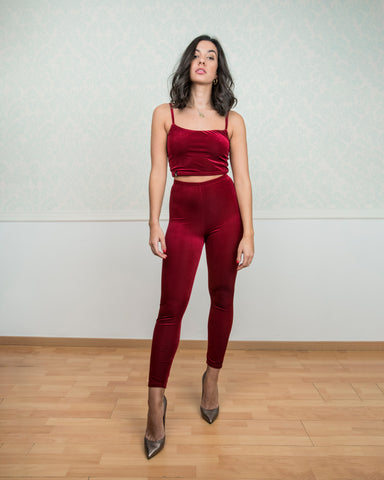 Red Velvet Leggings