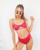 Fuchsia Logomania Bikini Set