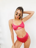 Fuchsia Logomania Bikini Set