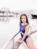 Anthi Blue and Light Blue Swimsuit