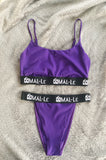 Basic Purple Classic Bra and High Waist Brief