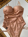 Olia Gold Nude One Piece